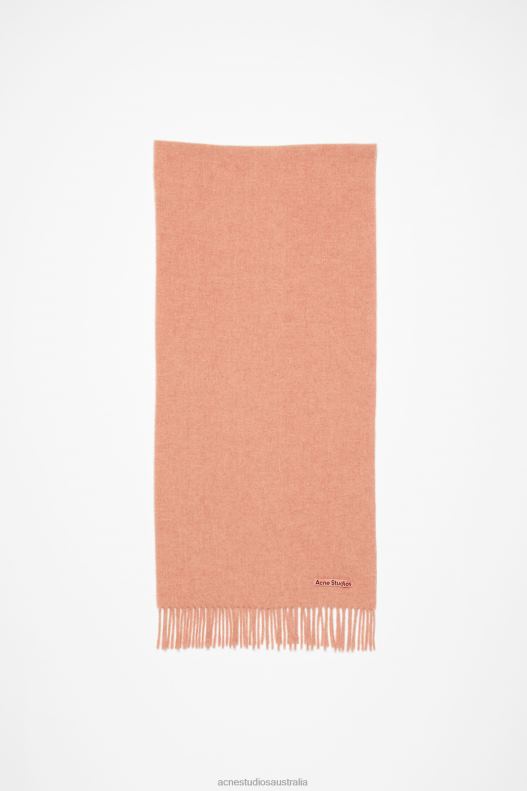 Fringe wool scarf - Narrow Rose Melange Acne Studios R66LJ731 Accessories