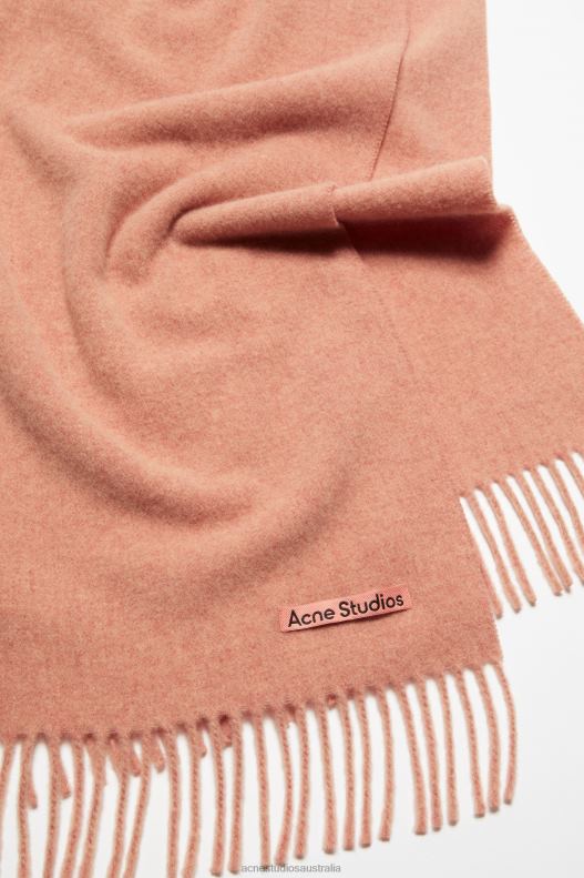 Fringe wool scarf - Narrow Rose Melange Acne Studios R66LJ731 Accessories