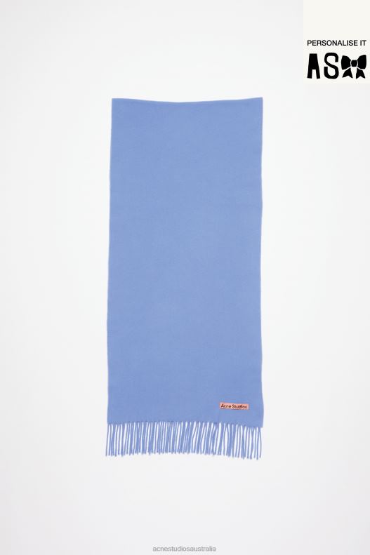 Fringe wool scarf - Narrow Sweet Blue Acne Studios R66LJ565 Accessories