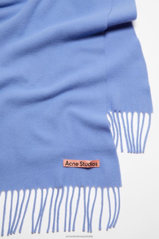 Fringe wool scarf - Narrow Sweet Blue Acne Studios R66LJ565 Accessories