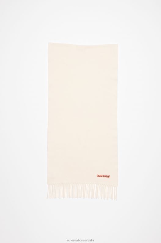 Fringe wool scarf - Narrow Warm White Acne Studios R66LJ874 Accessories