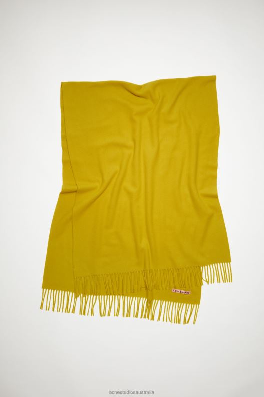 Fringe wool scarf - oversized Acid Yellow Acne Studios R66LJ744 Accessories