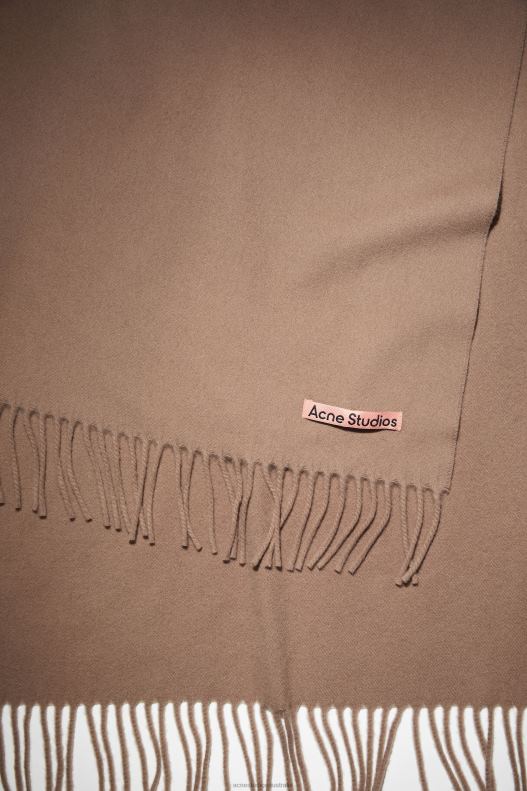 Fringe wool scarf - oversized Caramel Brown Acne Studios R66LJ618 Accessories