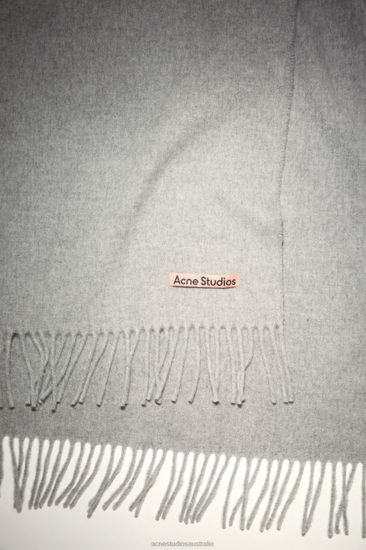 Fringe wool scarf - oversized Light Grey Melange Acne Studios R66LJ665 Accessories