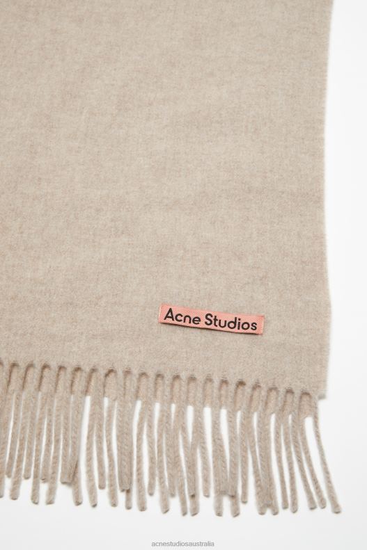 Fringe wool scarf - oversized Oatmeal Melange Acne Studios R66LJ813 Accessories