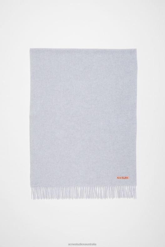 Fringe wool scarf - oversized Powder Blue MeLange Acne Studios R66LJ707 Accessories