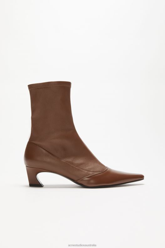 Heeled ankle boots Cognac Brown Acne Studios R66LJ621 Footwear