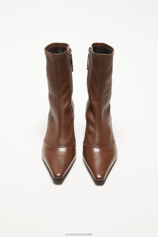 Heeled ankle boots Cognac Brown Acne Studios R66LJ621 Footwear