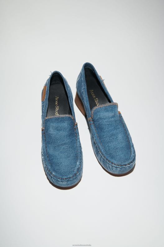 Heeled denim loafers Blue Acne Studios R66LJ537 Footwear