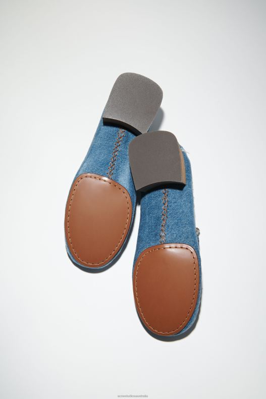 Heeled denim loafers Blue Acne Studios R66LJ537 Footwear