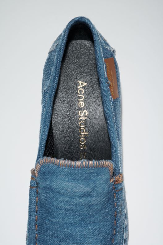 Heeled denim loafers Blue Acne Studios R66LJ537 Footwear