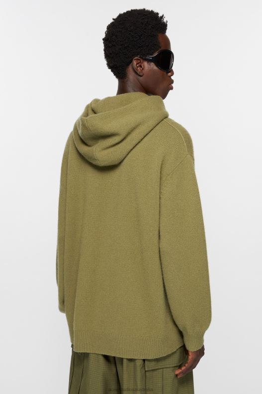 Hooded cashmere blend jumper Olive Green Acne Studios R66LJ1112 Apparel