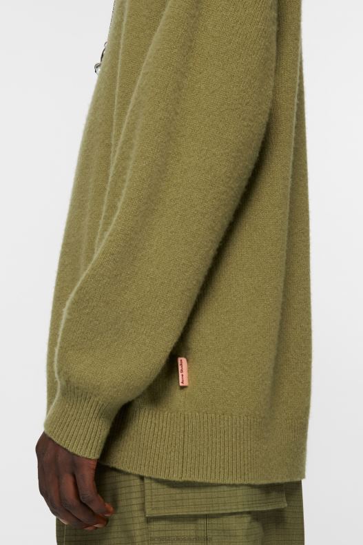 Hooded cashmere blend jumper Olive Green Acne Studios R66LJ1112 Apparel