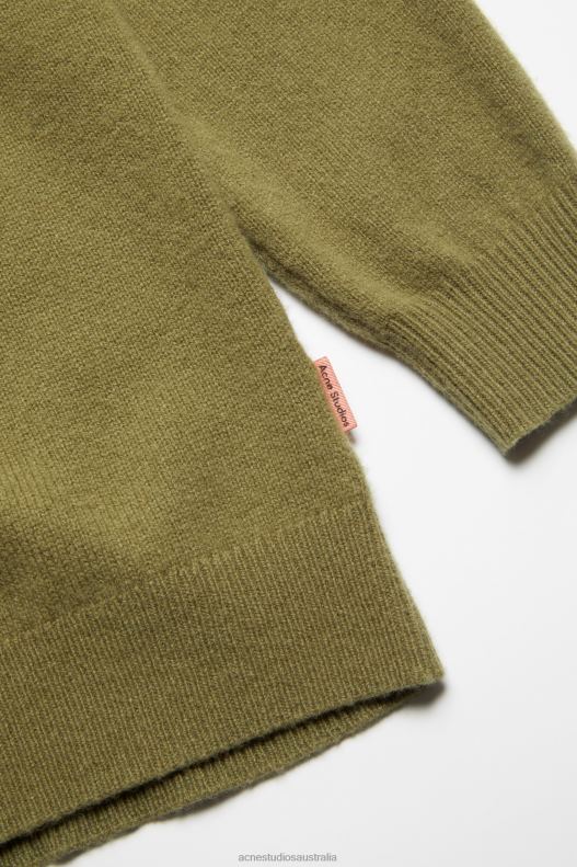 Hooded cashmere blend jumper Olive Green Acne Studios R66LJ1112 Apparel