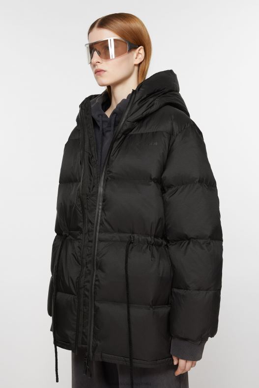 Hooded puffer jacket Black Acne Studios R66LJ19 Apparel