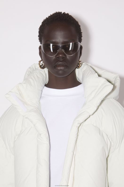 Hooded puffer jacket Porcelain White Acne Studios R66LJ30 Apparel