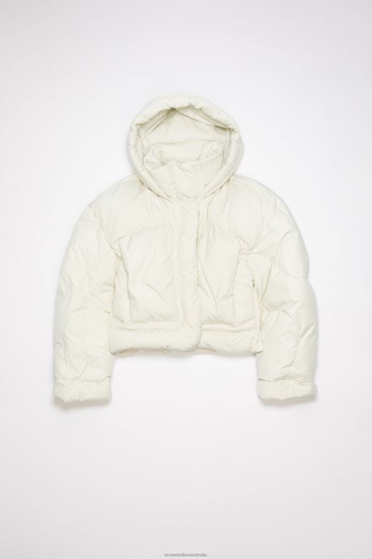 Hooded puffer jacket Porcelain White Acne Studios R66LJ30 Apparel