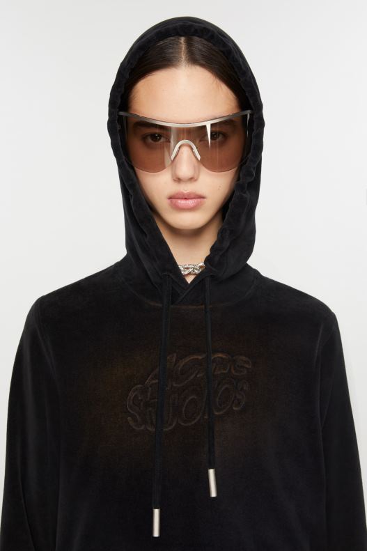 Hooded sweater - Fitted fit Black Acne Studios R66LJ142 Apparel