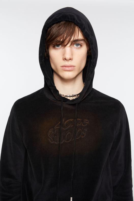 Hooded sweater - Fitted fit Black Acne Studios R66LJ963 Apparel