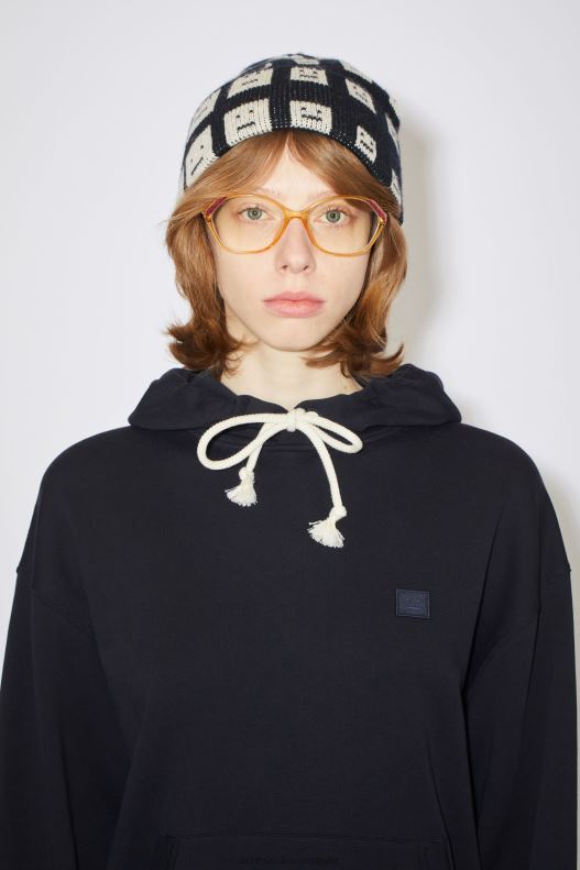 Hooded sweatshirt - Oversized fit Unisex Black Acne Studios R66LJ414 Apparel