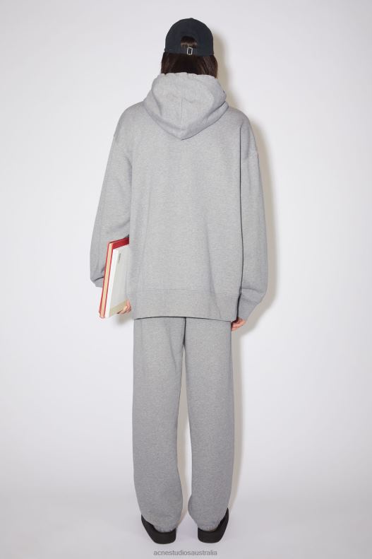 Hooded sweatshirt - Oversized fit Unisex Light Grey Melange Acne Studios R66LJ1178 Apparel