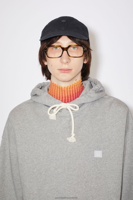 Hooded sweatshirt - Oversized fit Unisex Light Grey Melange Acne Studios R66LJ1178 Apparel