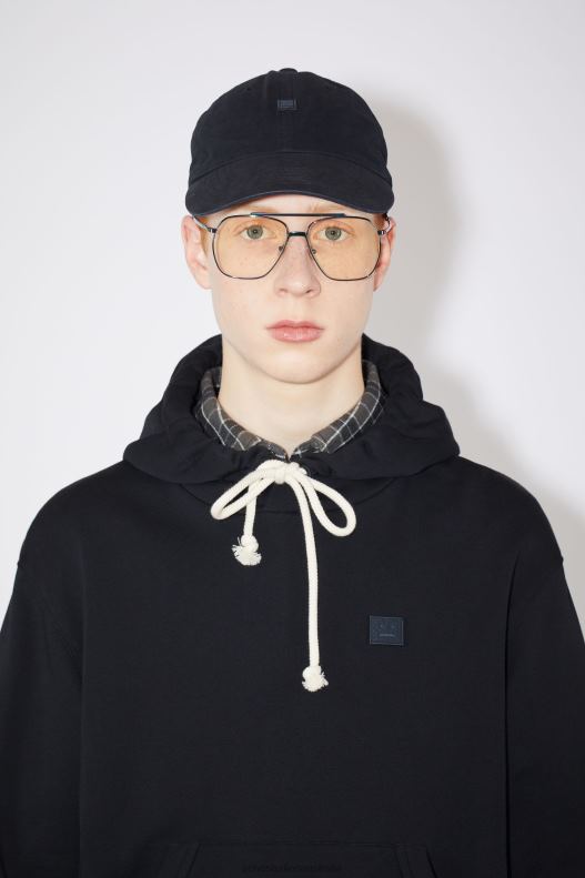 Hooded sweatshirt - Regular fit Unisex Black Acne Studios R66LJ1191 Apparel