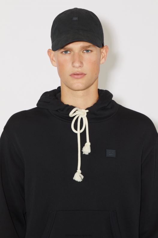 Hooded sweatshirt - Regular fit Unisex Black Acne Studios R66LJ982 Apparel