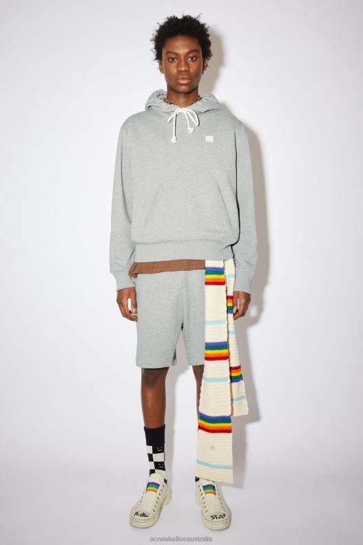 Hooded sweatshirt - Regular fit Unisex Light Grey Melange Acne Studios R66LJ1192 Apparel