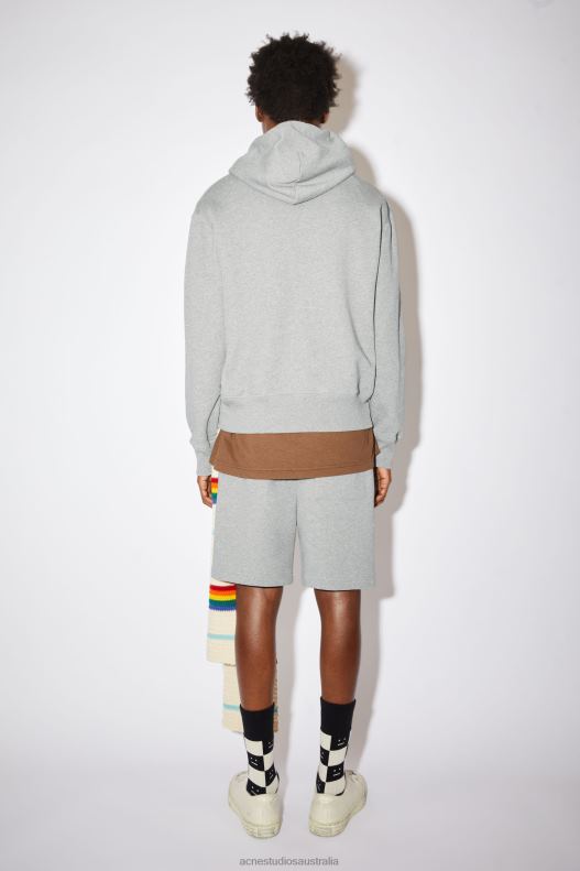 Hooded sweatshirt - Regular fit Unisex Light Grey Melange Acne Studios R66LJ1192 Apparel