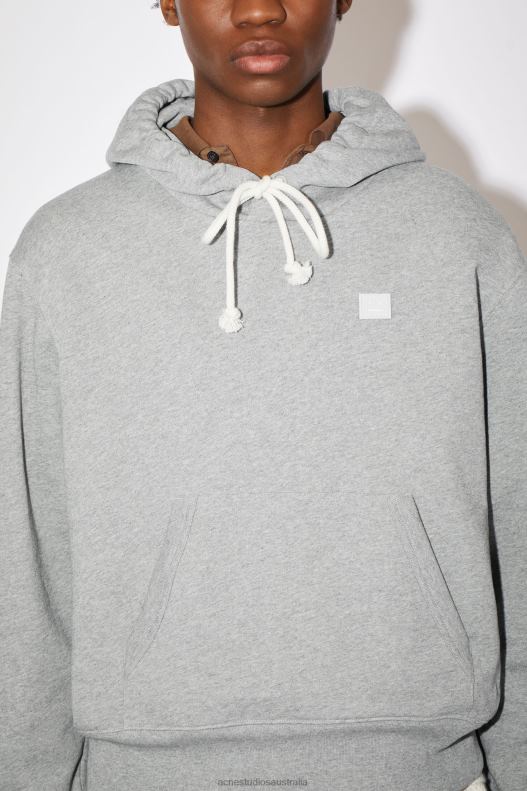 Hooded sweatshirt - Regular fit Unisex Light Grey Melange Acne Studios R66LJ1192 Apparel