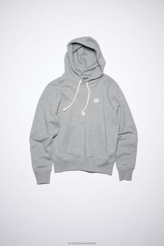 Hooded sweatshirt - Regular fit Unisex Light Grey Melange Acne Studios R66LJ1192 Apparel