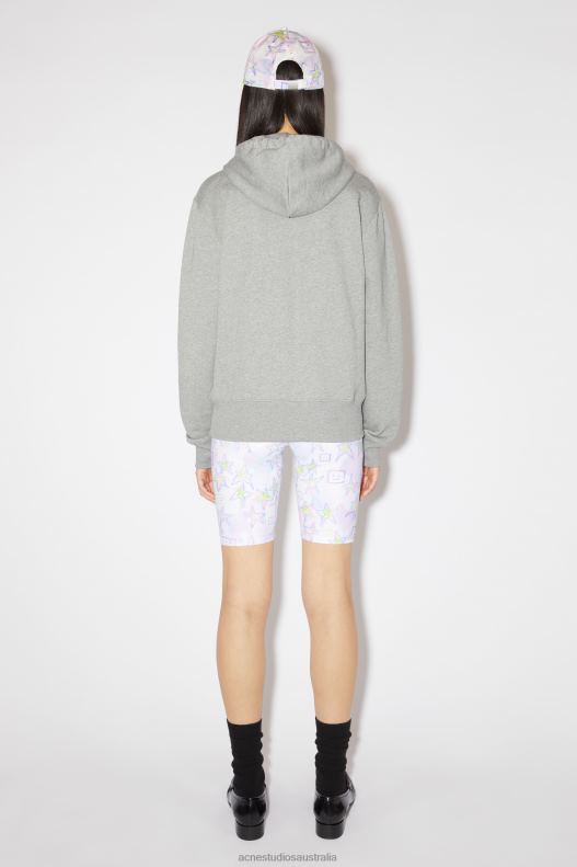 Hooded sweatshirt - Regular fit Unisex Light Grey Melange Acne Studios R66LJ151 Apparel