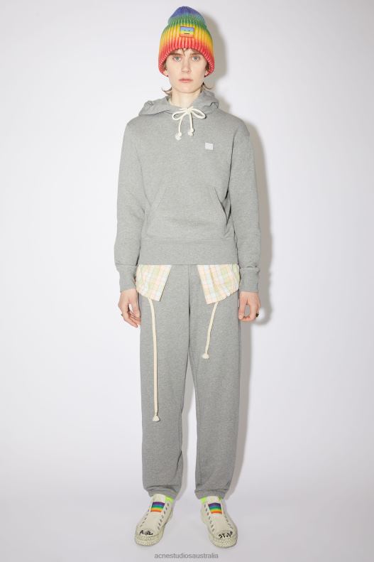 Hooded sweatshirt - Regular fit Unisex Light Grey Melange Acne Studios R66LJ432 Apparel