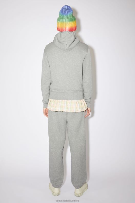 Hooded sweatshirt - Regular fit Unisex Light Grey Melange Acne Studios R66LJ432 Apparel