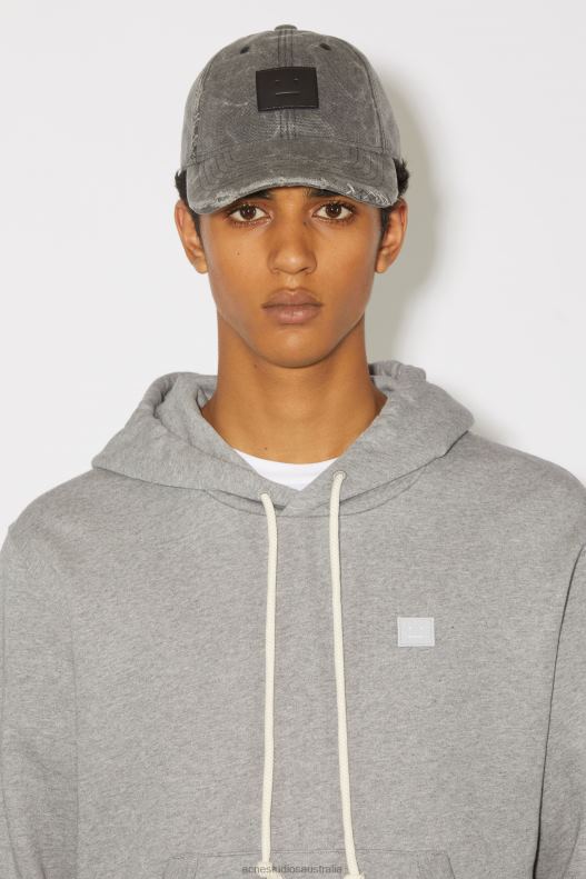 Hooded sweatshirt - Regular fit Unisex Light Grey Melange Acne Studios R66LJ983 Apparel