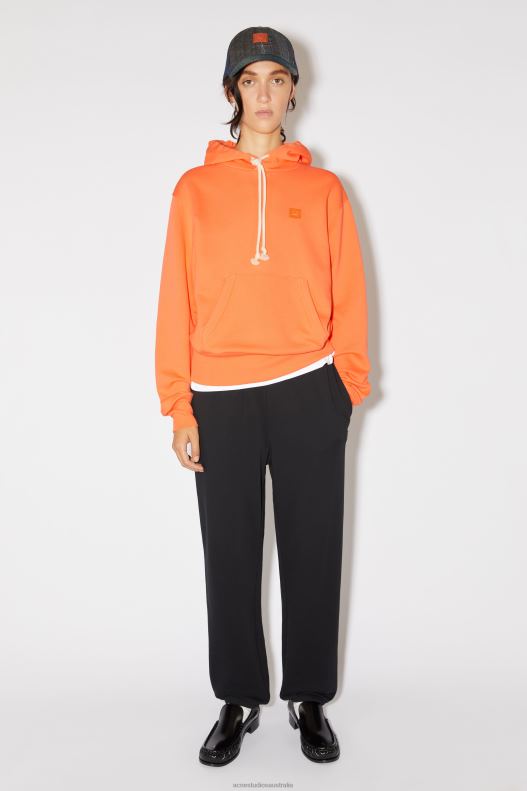 Hooded sweatshirt - Regular fit Unisex Mandarin Orange Acne Studios R66LJ150 Apparel