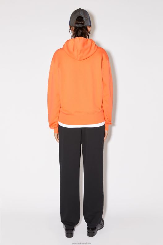 Hooded sweatshirt - Regular fit Unisex Mandarin Orange Acne Studios R66LJ150 Apparel