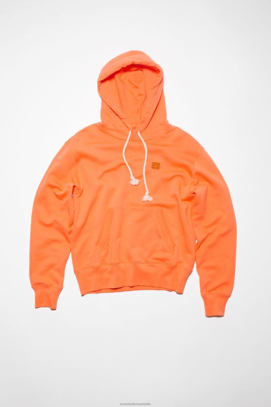 Hooded sweatshirt - Regular fit Unisex Mandarin Orange Acne Studios R66LJ150 Apparel