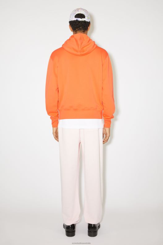 Hooded sweatshirt - Regular fit Unisex Mandarin Orange Acne Studios R66LJ972 Apparel