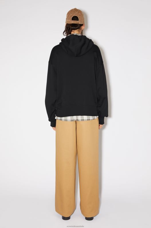 Hooded zip sweater Unisex Black Acne Studios R66LJ154 Apparel