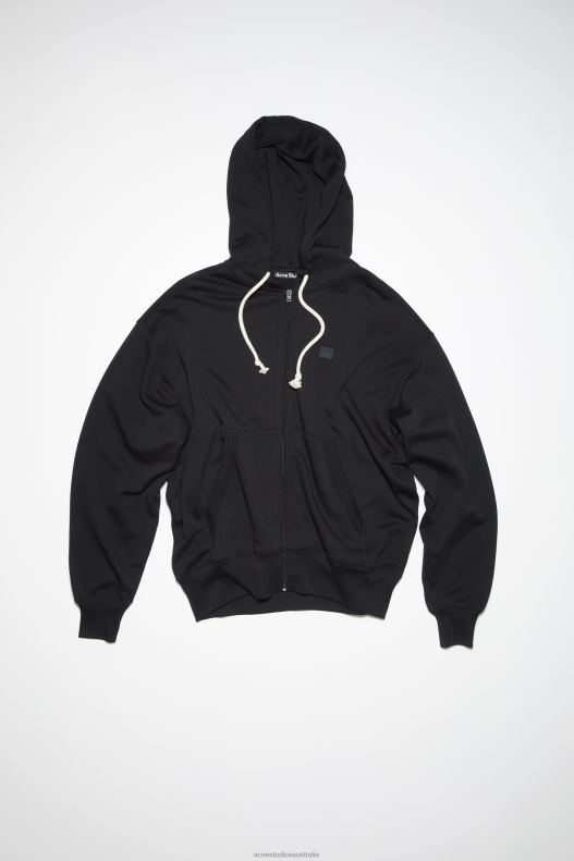 Hooded zip sweater Unisex Black Acne Studios R66LJ154 Apparel