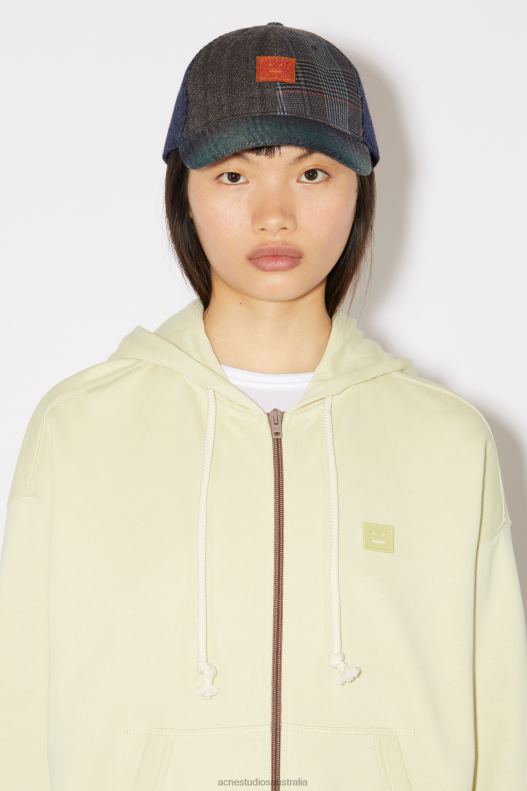 Hooded zip sweater Unisex Sand/Green Acne Studios R66LJ152 Apparel