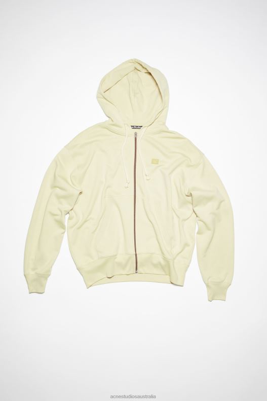 Hooded zip sweater Unisex Sand/Green Acne Studios R66LJ152 Apparel