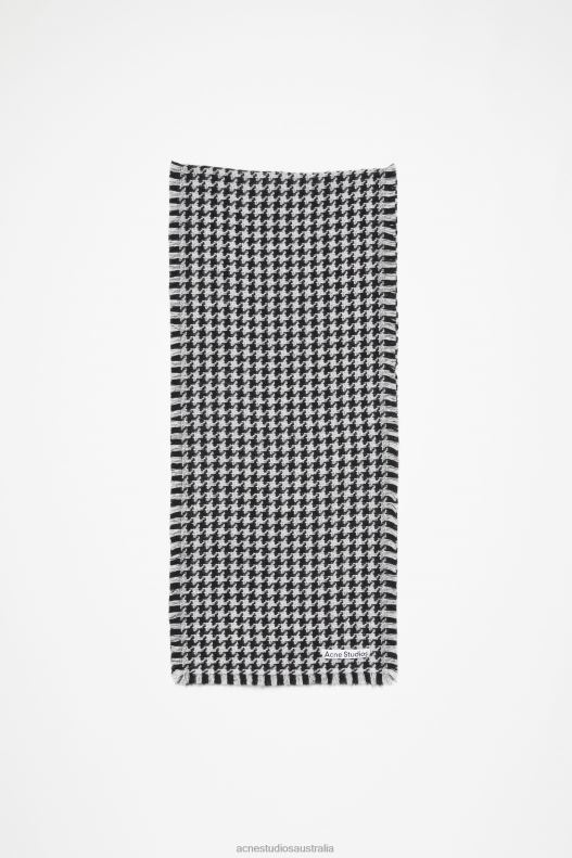 Houndstooth scarf Black/White Acne Studios R66LJ464 Accessories