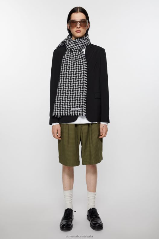 Houndstooth scarf Black/White Acne Studios R66LJ464 Accessories