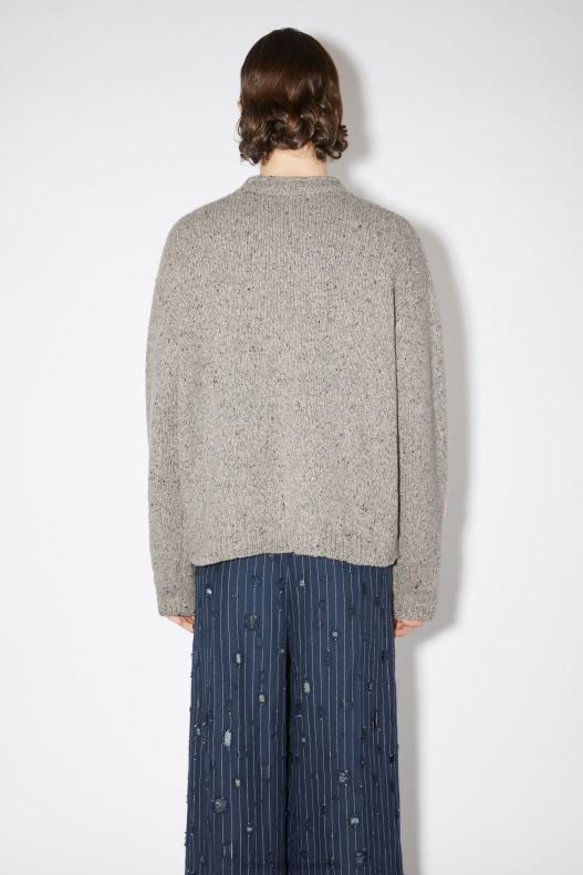 Jacquard wool blend jumper Grey Melange Acne Studios R66LJ947 Apparel