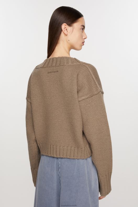 Knit cardigan Mud Brown Acne Studios R66LJ70 Apparel