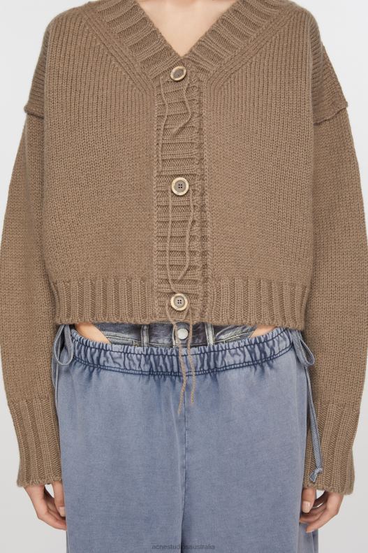 Knit cardigan Mud Brown Acne Studios R66LJ70 Apparel