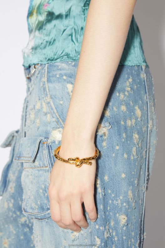 Knot cuff bracelet Gold Acne Studios R66LJ745 Accessories